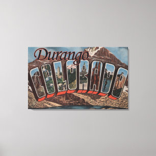 Durango Colorado - stora brevplatser Canvastryck