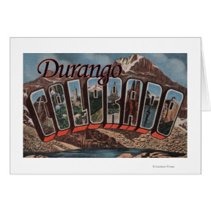 Durango Colorado - stora brevplatser Hälsningskort
