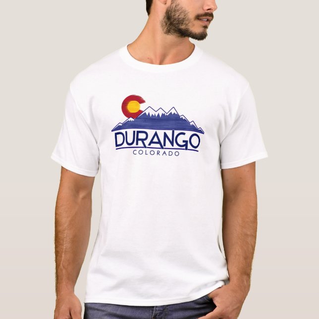 Durango Colorado wood mountains shirt T Shirt (Framsida)