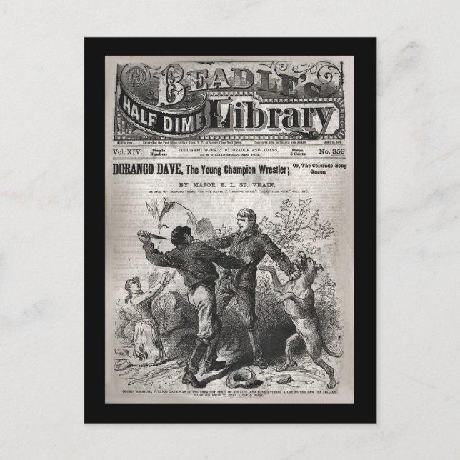 Durango Dave - Beadles halva Dime Bibliotek 1904 Vykort (Framsida)