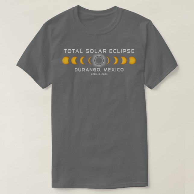 Durango Mexico Solar Eclipse 2024 April 8 Souvenir T Shirt (Design framsida)