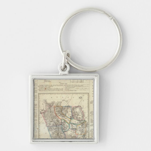 Durango, Mexiko Fyrkantig Silverfärgad Nyckelring (Framsidan)