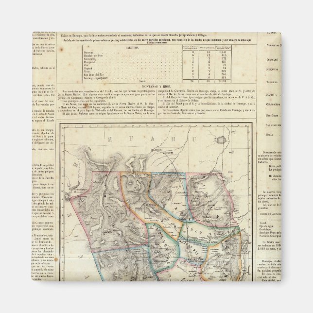 Durango, Mexiko Magnet (Framsidan)