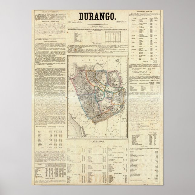 Durango, Mexiko Poster (Framsidan)