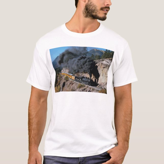Durango och Silverton järnväg, nr. 481, björnCree Tee Shirt (Framsida)