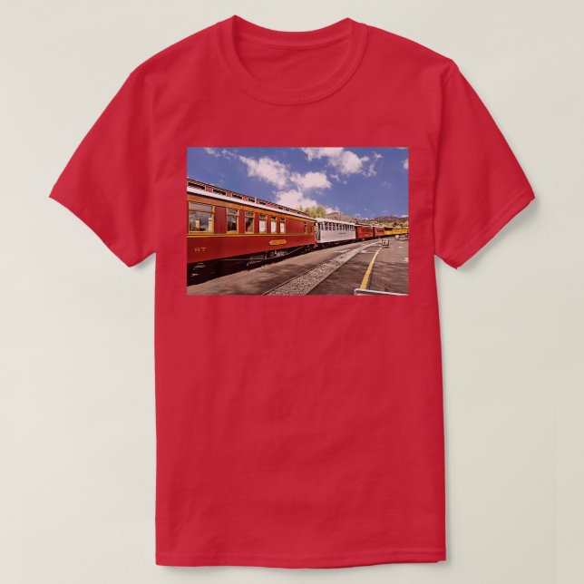 Durango och Silverton-personbilar på järnväg T Shirt (Design framsida)