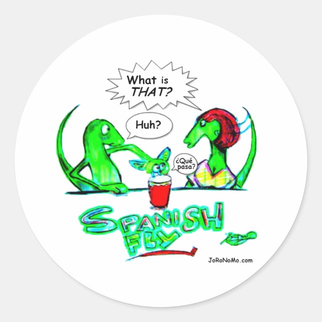 Durante Spain Fly Runt Klistermärke (Framsida)