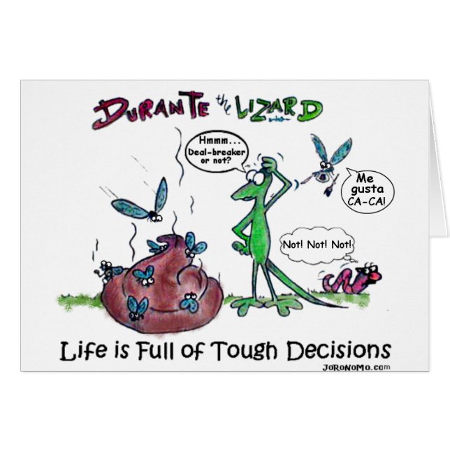 Durante tuffa beslut hälsningskort (Framsidan Horizontal)