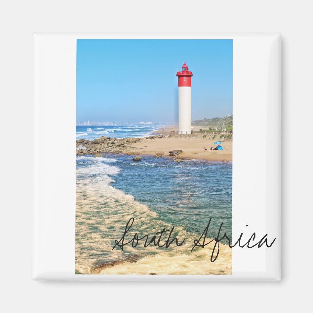 Durban Lighthouse Ocean South Afrika Magnet (Framsidan)