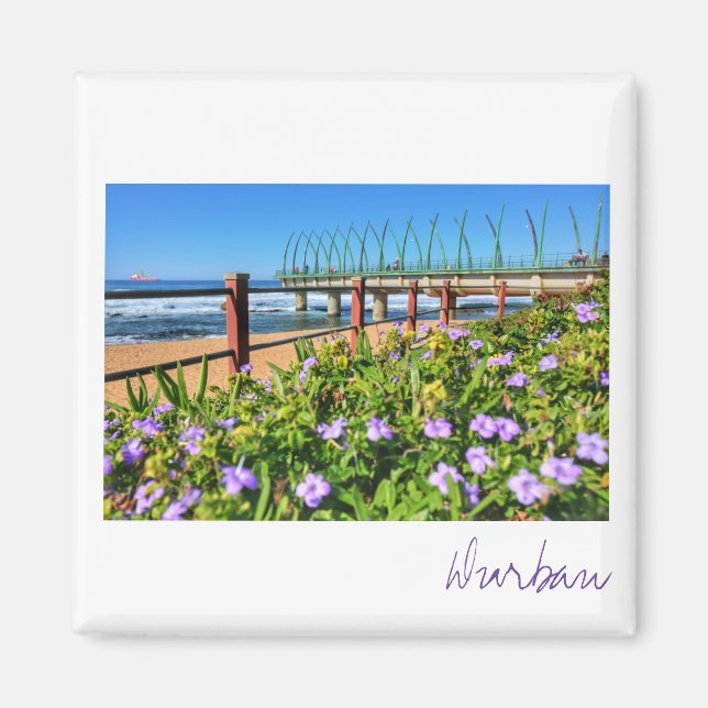 Durban Pier Ocean South Africa Magnet (Framsidan)