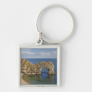Durdle Door-bågen, Jurassic Coast världsarv Fyrkantig Silverfärgad Nyckelring