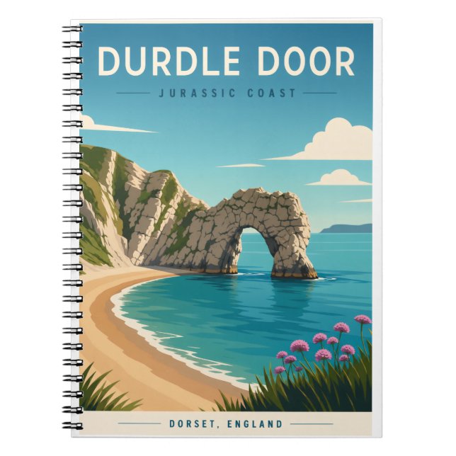 Durdle Door Jurassic Coast Vykort Anteckningsbok (Framsidan)