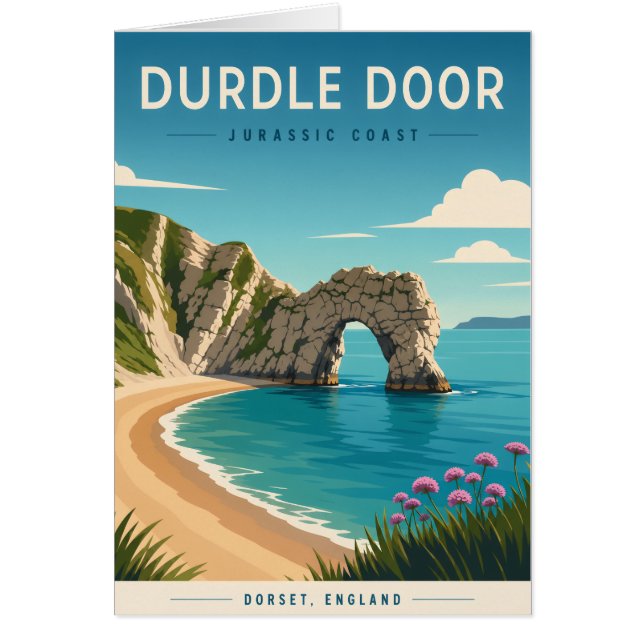 Durdle Door Jurassic Coast Vykort Hälsningskort (Framsidan)