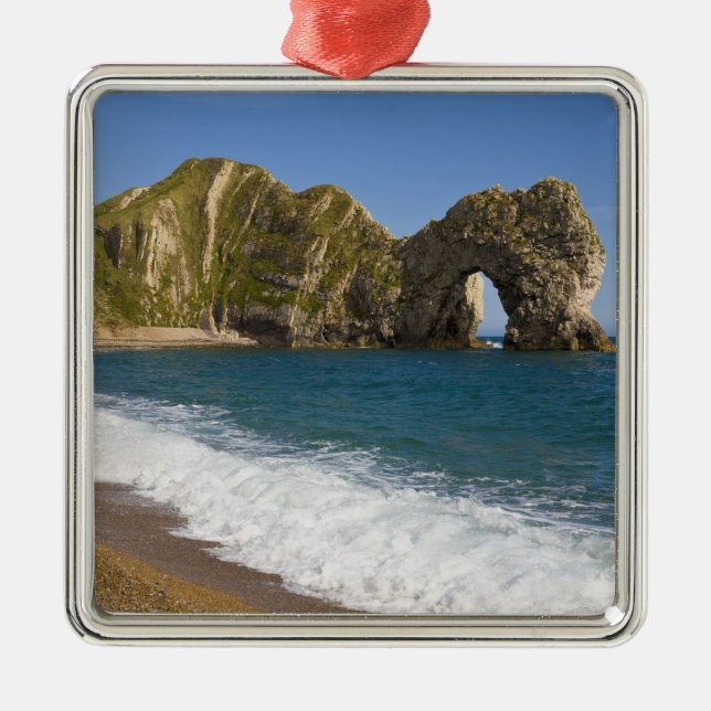 Durdle Door, Lulworth Cove, Jurassic Coast, Julgransprydnad Metall (Framsidan)