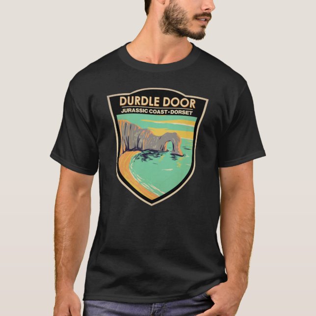 Durdle Door on Jurassic Kusten i Dorset England T Shirt (Framsida)