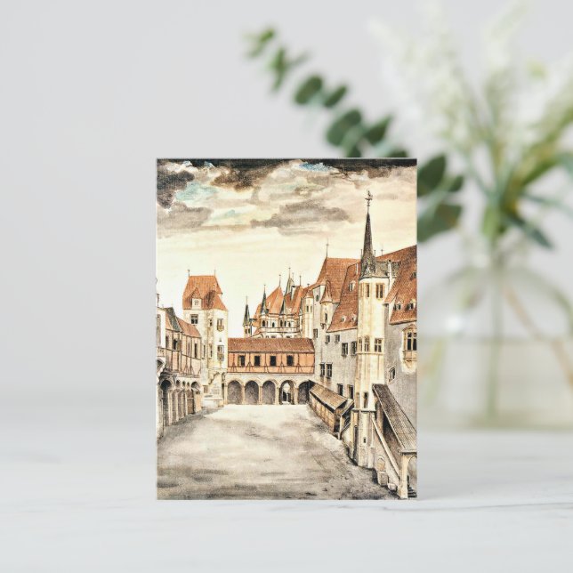 Durer, Courtyard of the Tidigare Castle Innsbruck Vykort (Stående Fram)