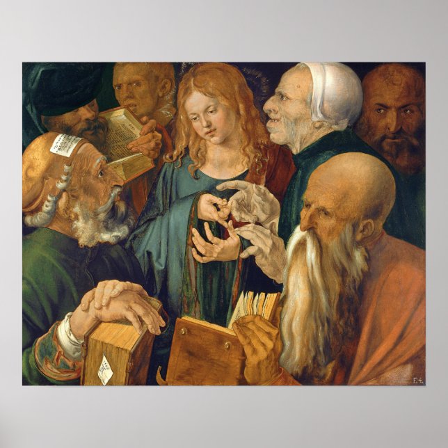 Dürer - Jesus bland läkarna Poster (Framsidan)