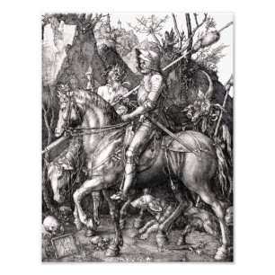 Durer Knight Death och Djävulen Fototryck