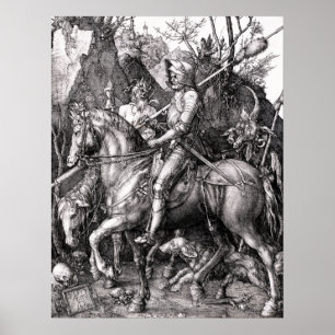 Durer Knight Death och Djävulen Poster