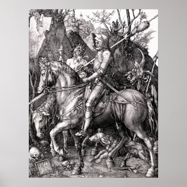 Durer Knight-döden och Djävulen Poster (Framsidan)