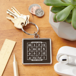 Durer Magic Square Math Nerd Fyrkantig Silverfärgad Nyckelring
