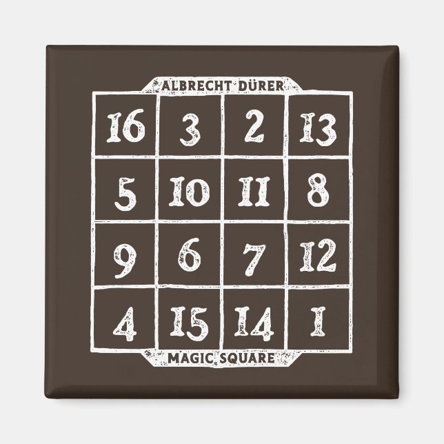 Durer Magic Square Math Nerd Magnet (Framsidan)