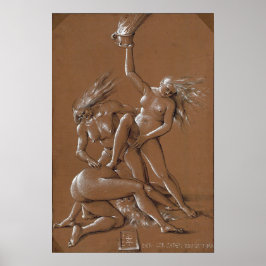 Dürer - Nya årets Hälsning med tre vittnen Poster