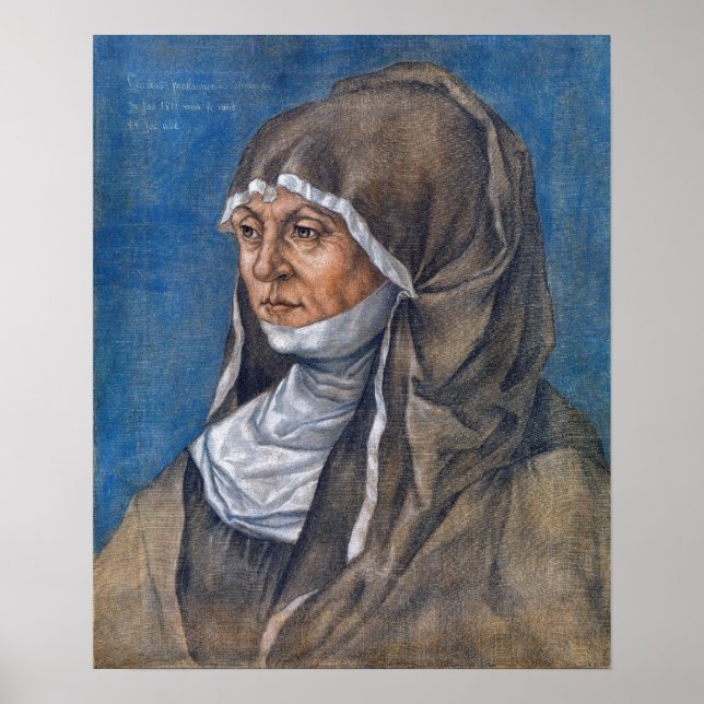 Dürer - Porträtt av en kvinna Poster (Framsidan)