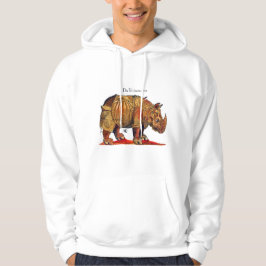 Durer Rhinoceros Färg Renaissance Hoodie