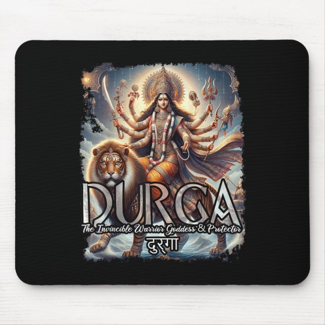 Durga Goddess Krig Hindu Mythology Devi Shakti Musmatta (Framsidan)