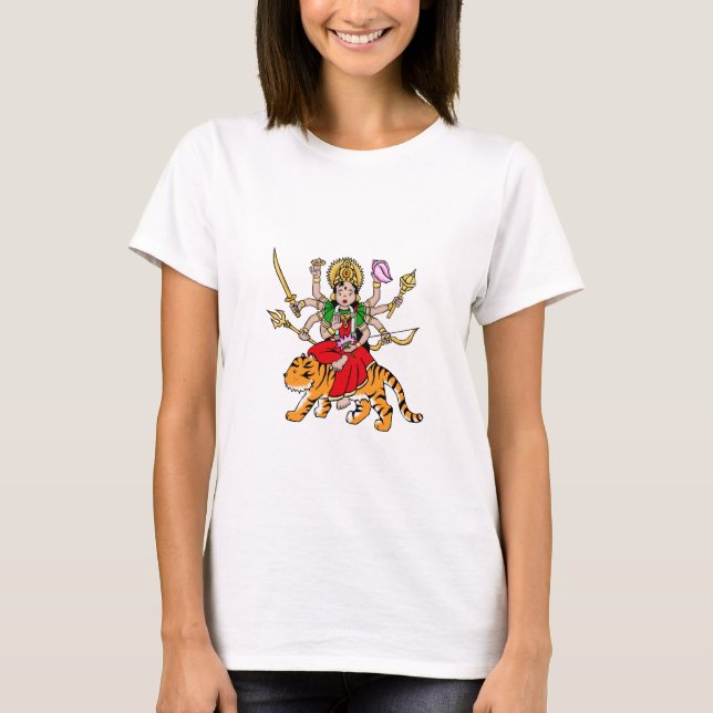 Durga Hindu Goddess T-Shirt (Framsida)