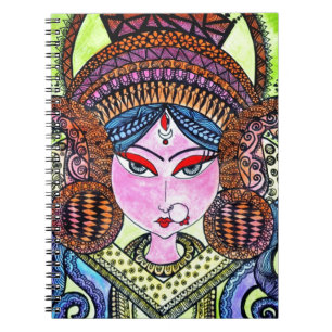 Durga Maa Anteckningsbok Med Spiral