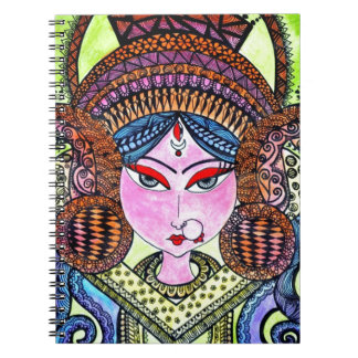 Durga Maa Anteckningsbok Med Spiral