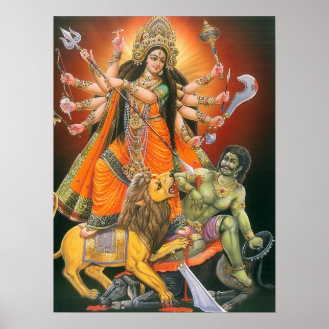 Durga Mahisasuramardini Poster (Framsidan)