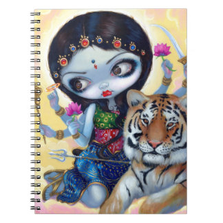 "Durga och för tigern" anteckningsbok Med Spiral