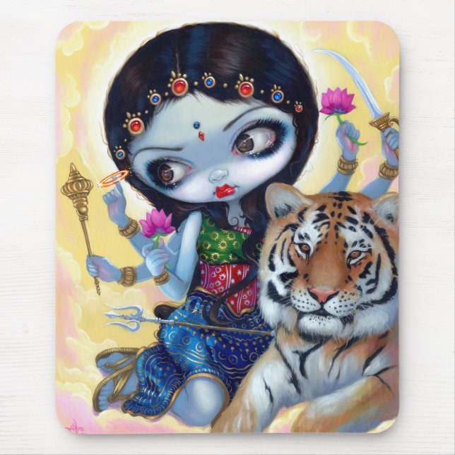 "Durga och tigern" Mousepad Musmatta (Framsidan)