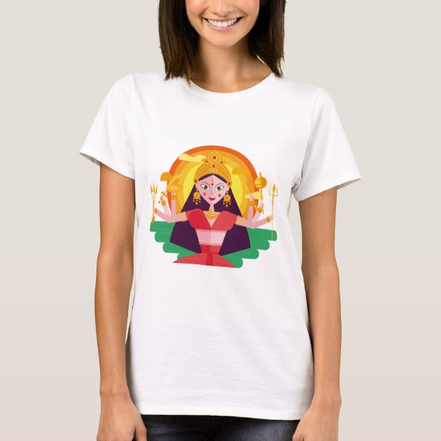 durga-puja-navaratri t shirt (Framsida)