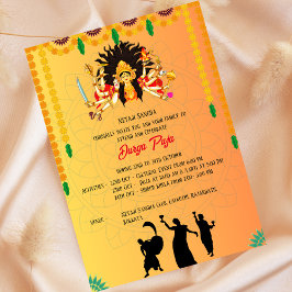 Durga Puja Navratri Bengali Inbjudningar