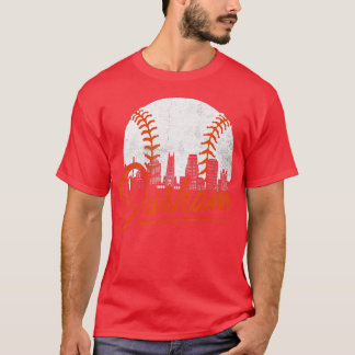 Durham Baseball Skyline Bull City Funny Baseball L T Shirt