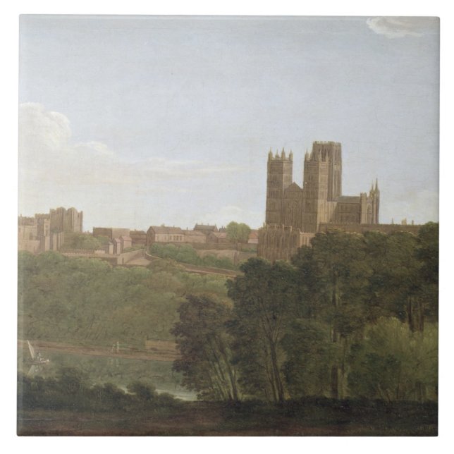 Durham c.1790-1800 (olja på kanfas) kakelplatta (Framsidan)