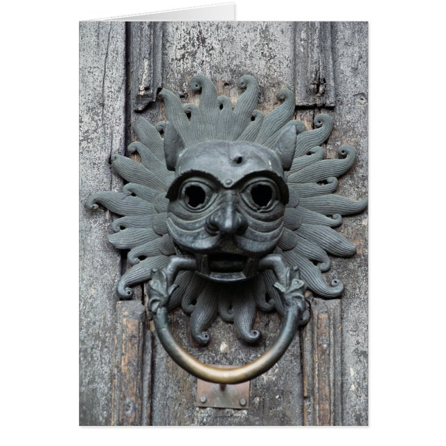 Durham Cathedral Sanctuary Knocker Hälsningskort (Framsidan)