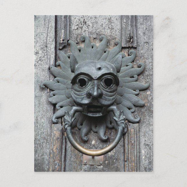 Durham Cathedral Sanctuary Knocker Vykort (Framsida)