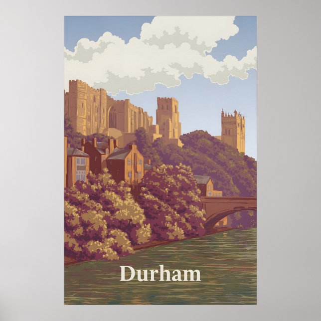 Durham England Resemaffisch Poster (Framsidan)