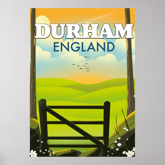 Durham England Travel-affisch Poster (Framsidan)