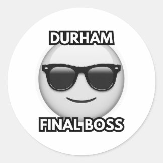 Durham Final Boss-klistermärke Runt Klistermärke