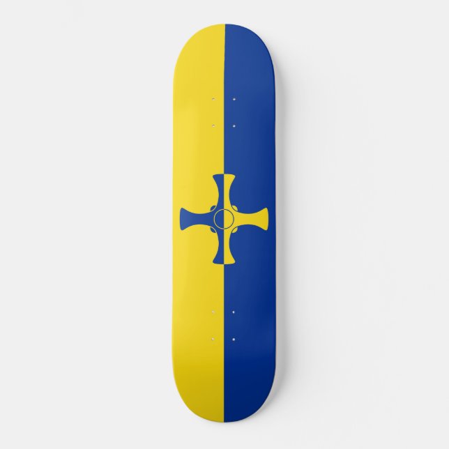 Durham Flagga (Förenade kungariket) Mini Skateboard Bräda 18,5 Cm (Framsida)