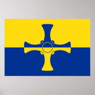 Durham Flagga (Förenade kungariket) Poster