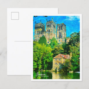 Durham Förenade kungariket Bevackra Oil Paint Vykort