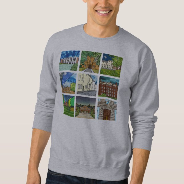Durham högskolatröja (borggården) lång ärmad tröja (Framsida)