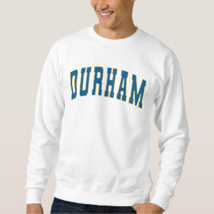 Durham NC Vintage Varsity College Stil Lång Ärmad Tröja